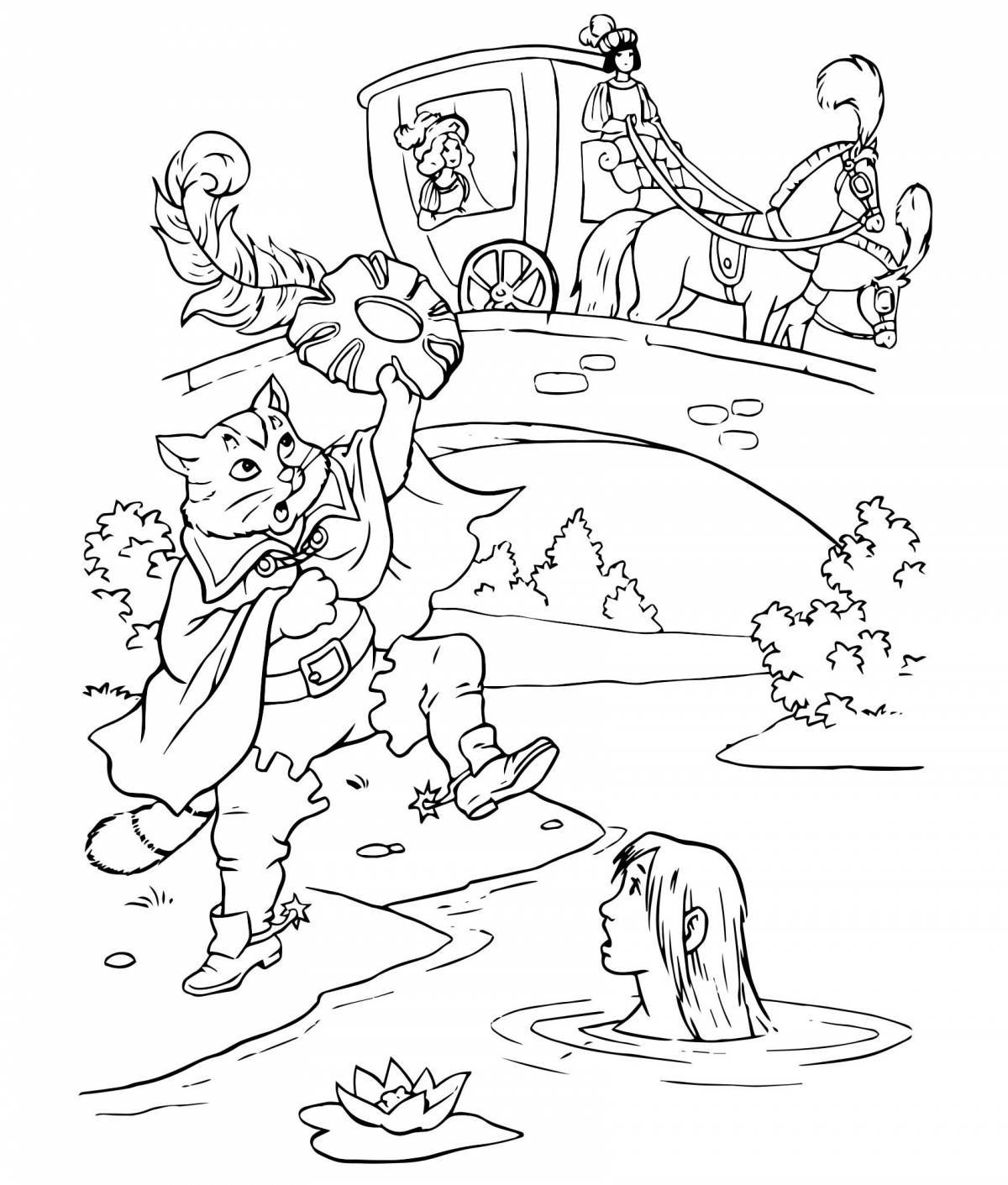 Vivacious coloring page fairy tales by charles perrault