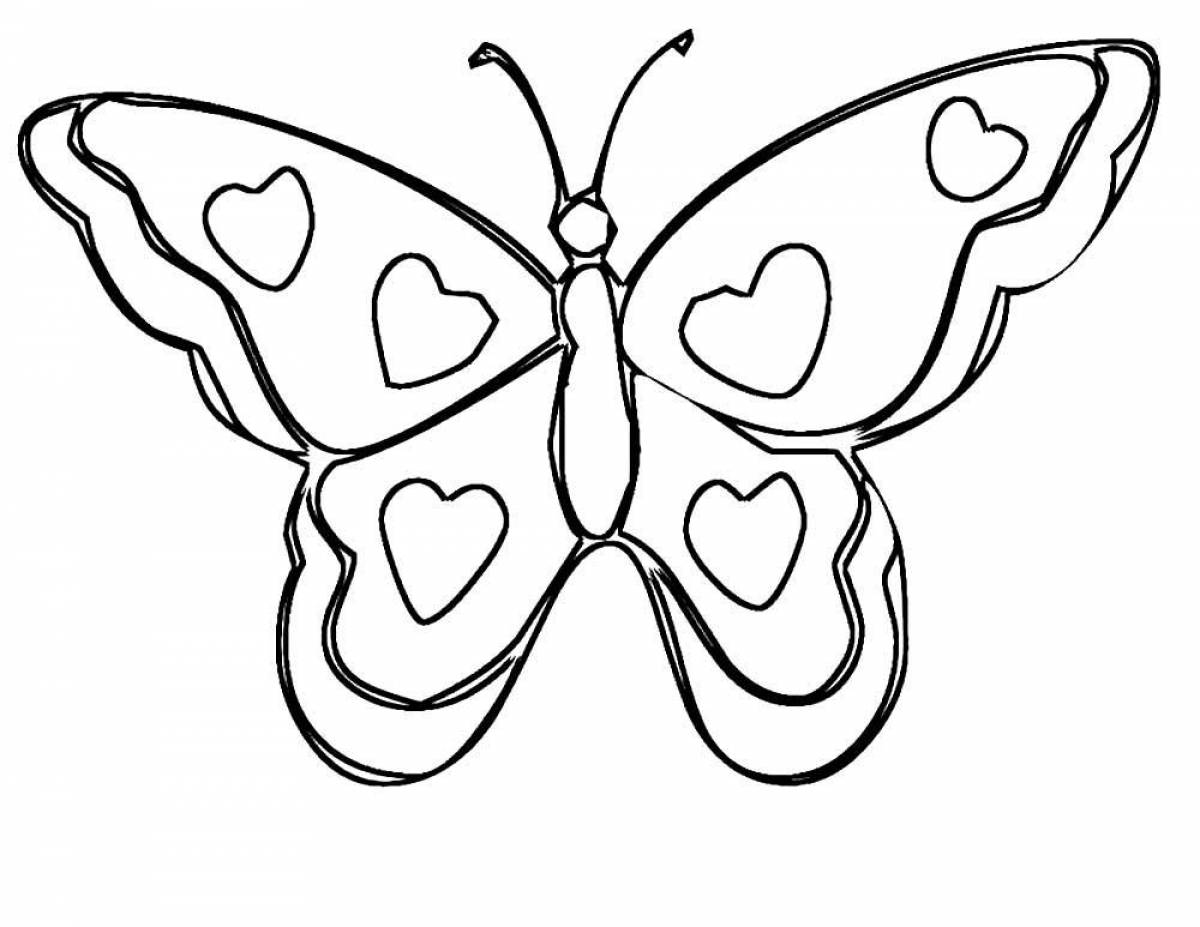 Роскошная раскраска бабочки для детей 6-7 лет