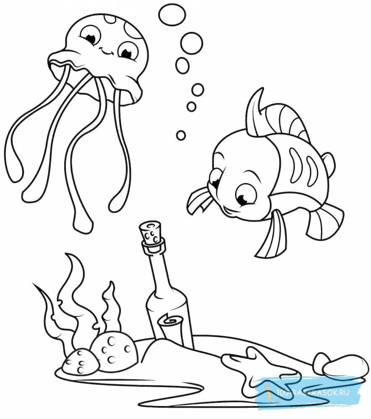 Soda water coloring page