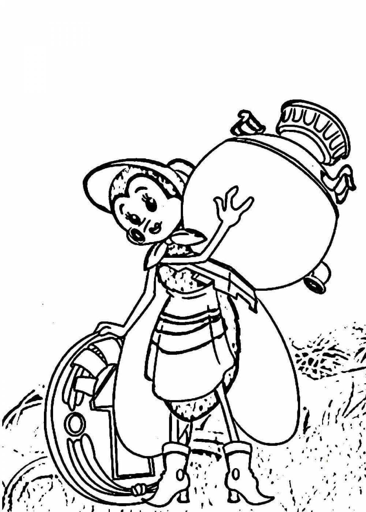 Coloring page magic fly