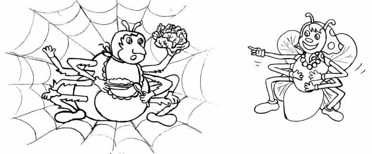 Coloring page dazzling fly