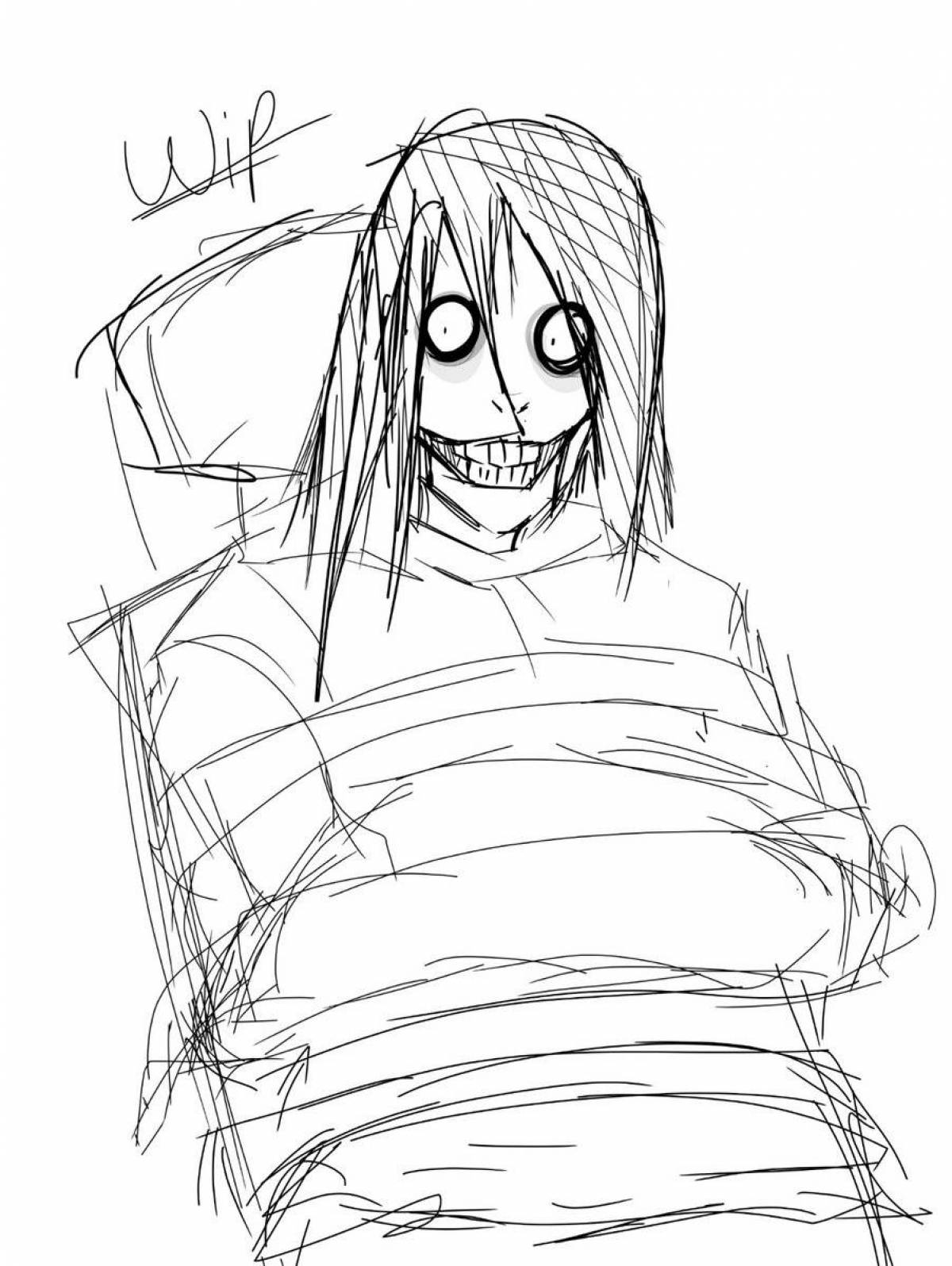 Coloring page amazing jeff the killer