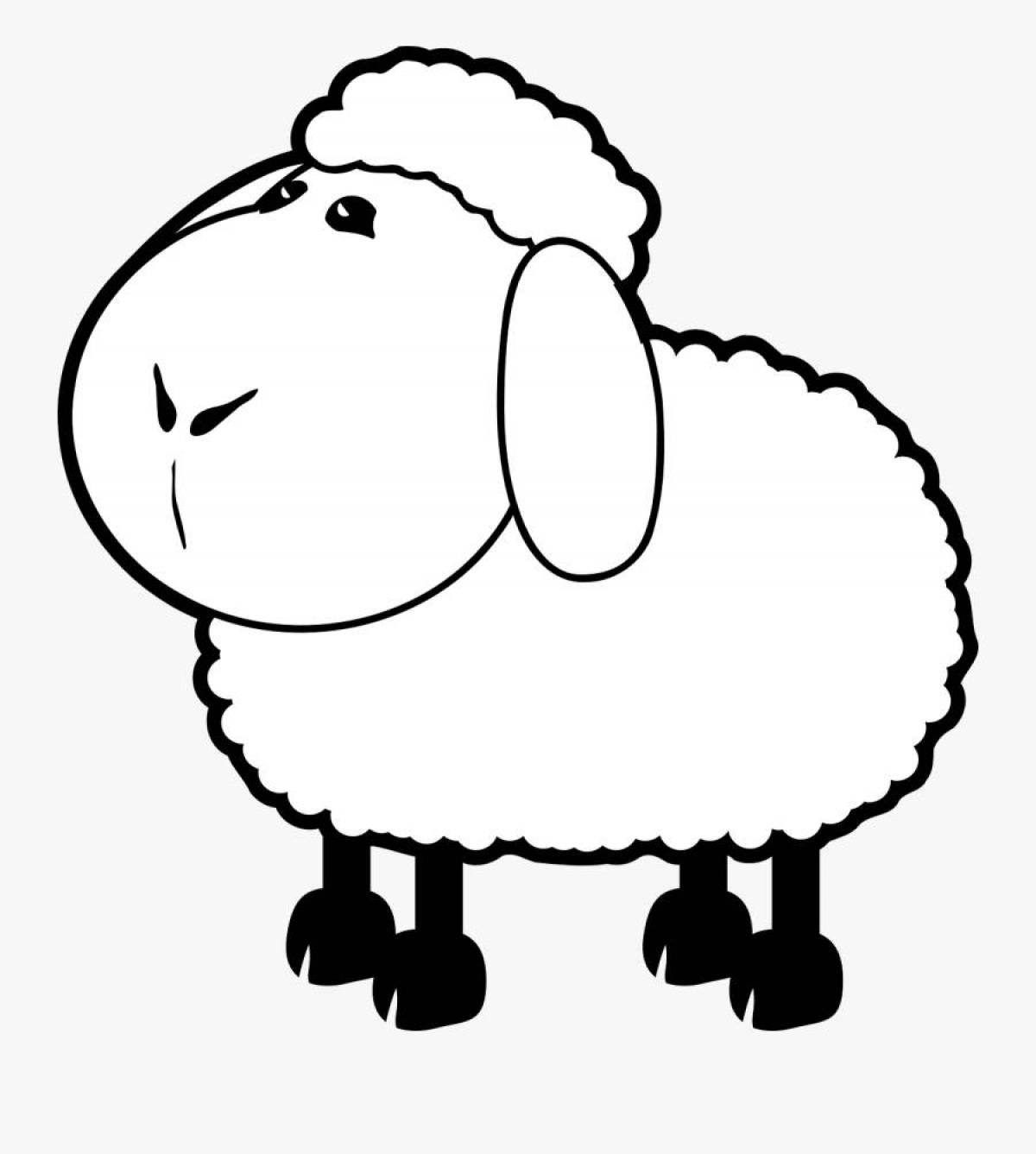 Увлекательная раскраска овец для детей