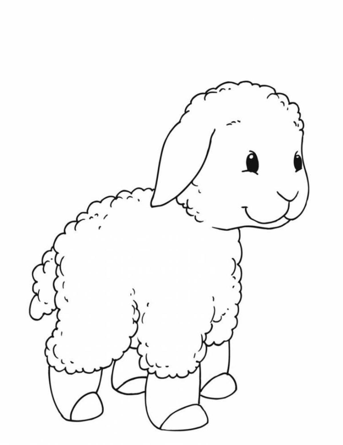 Sunshine sheep coloring book for kids