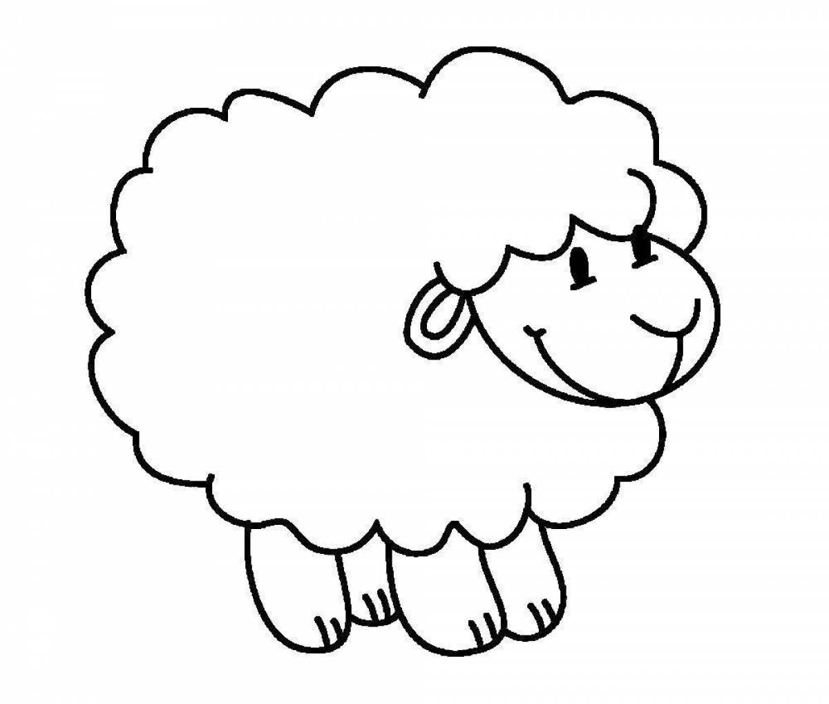Живая овечка-раскраска для детей