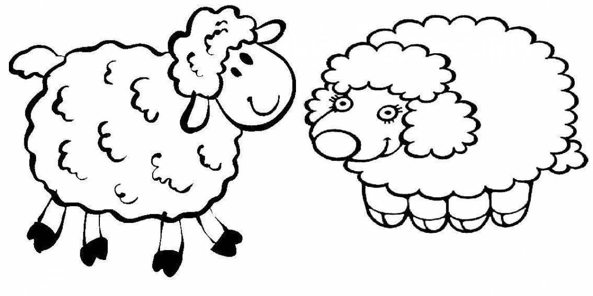 Great coloring sheep for kids