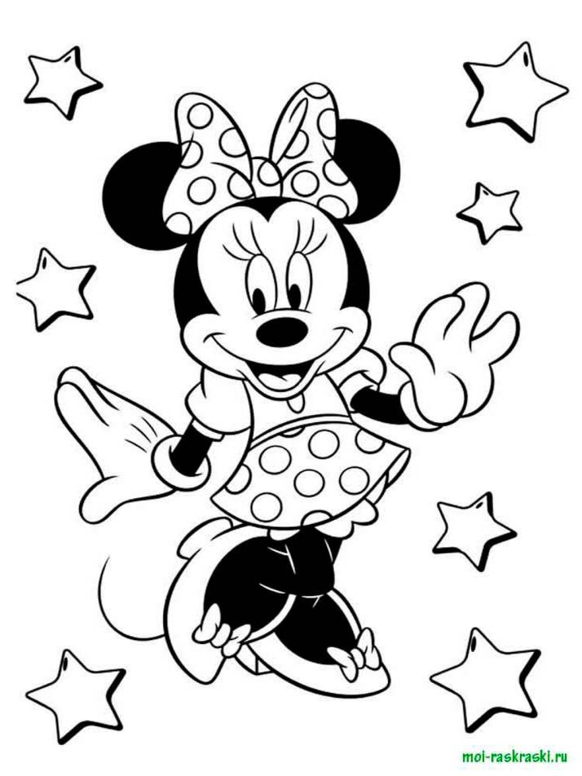 Charming mickey mouse coloring book for girls