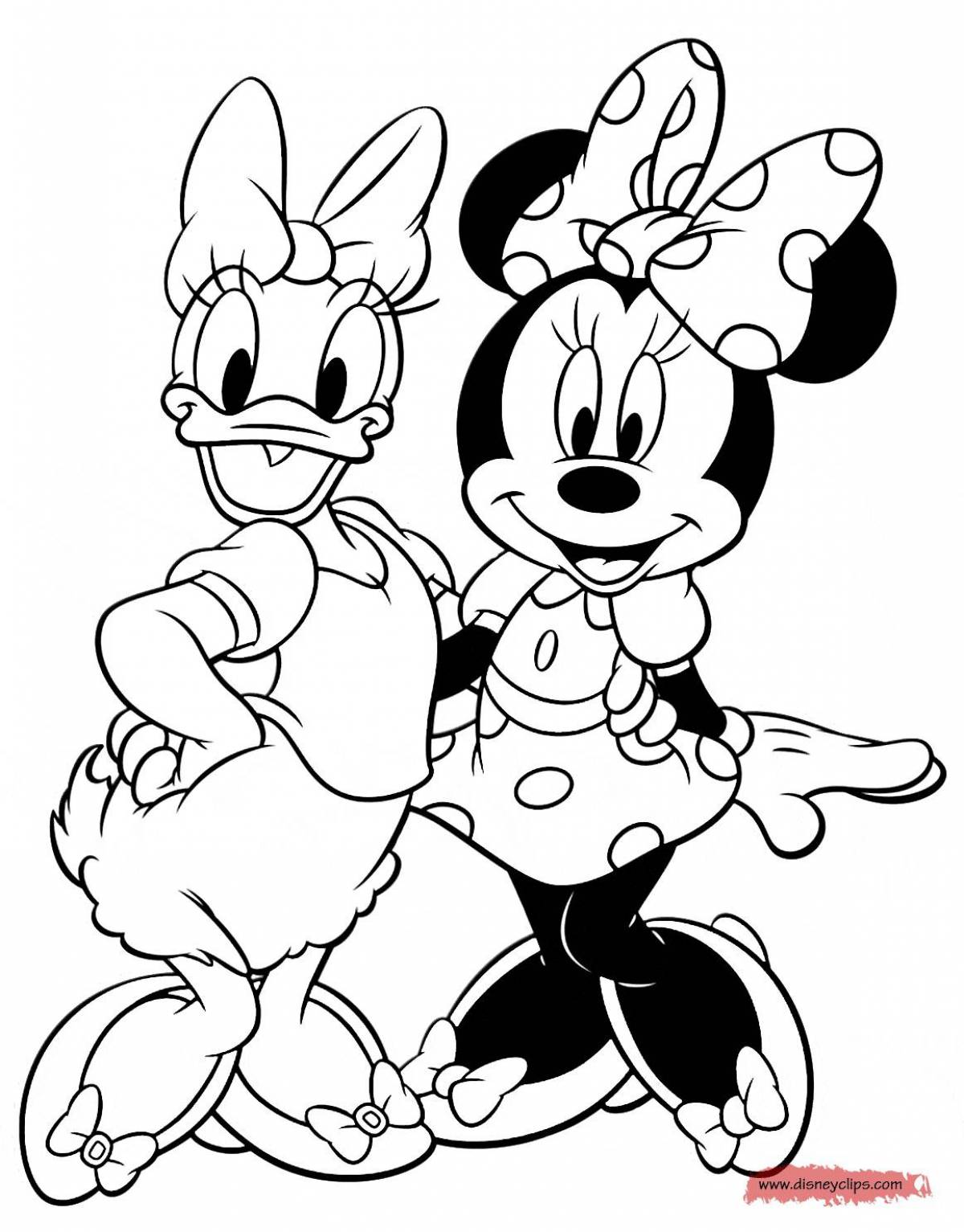 Adorable Mickey Mouse coloring book for girls