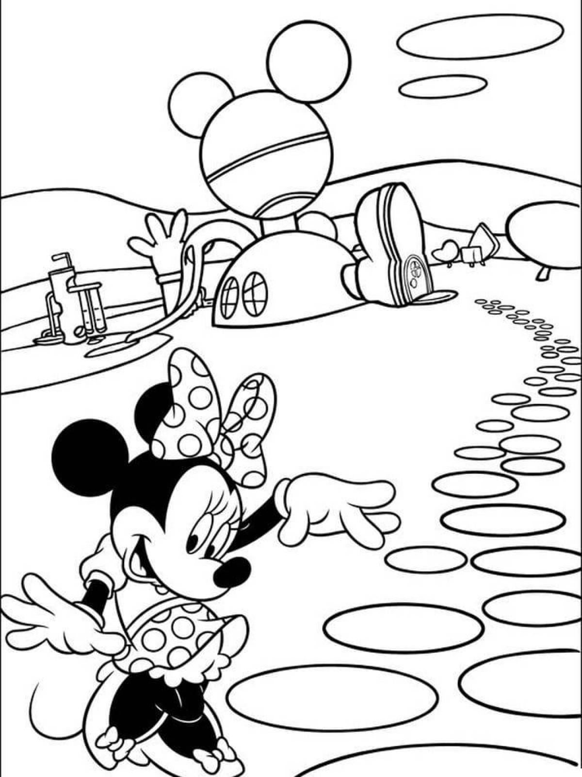 Fancy mickey mouse coloring book for girls