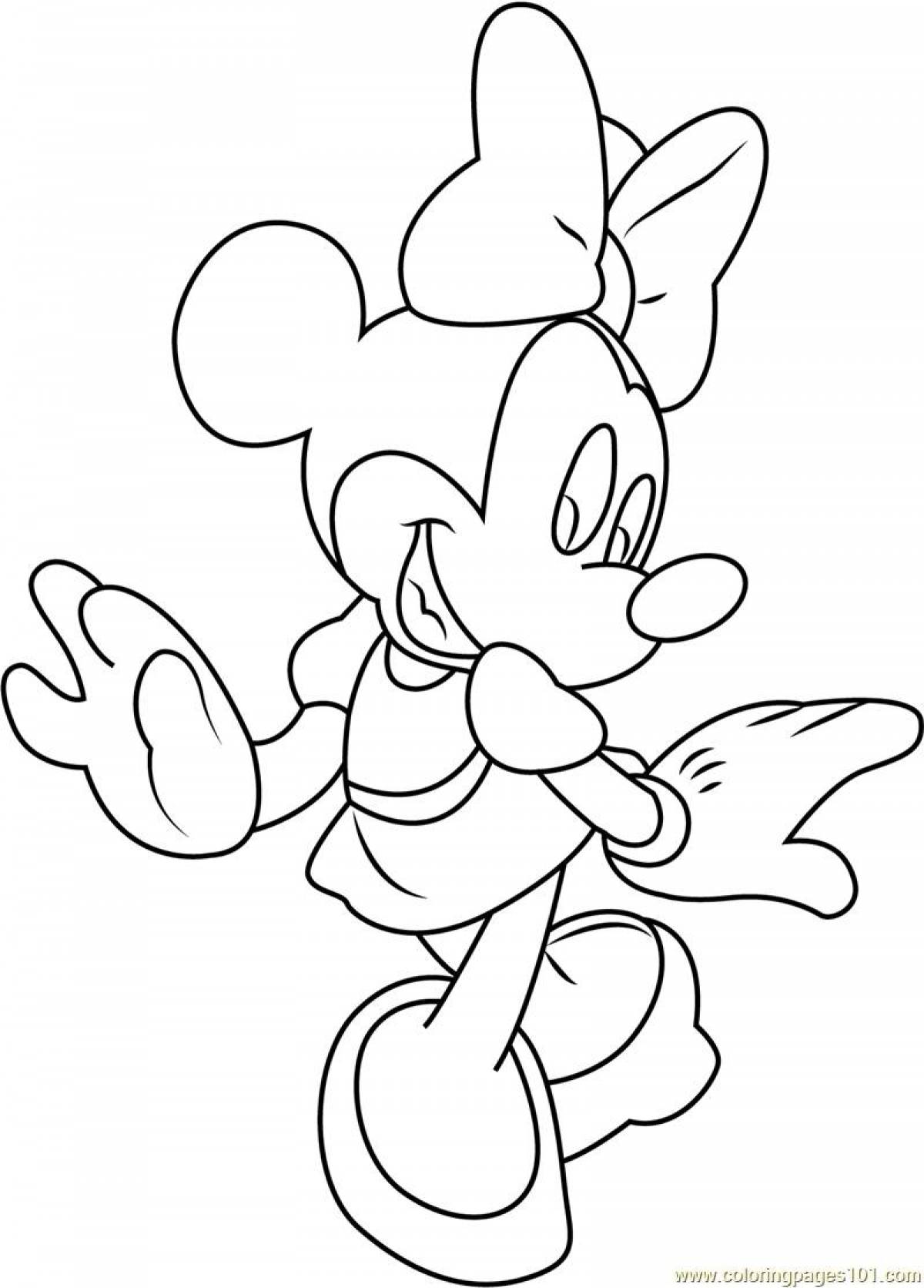 Mickey mouse humorous coloring book for girls