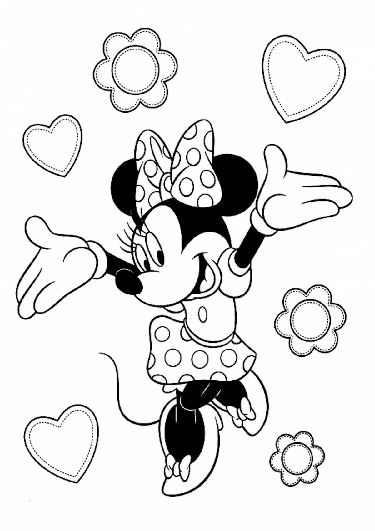 Playtime coloring page mickey mouse for girls