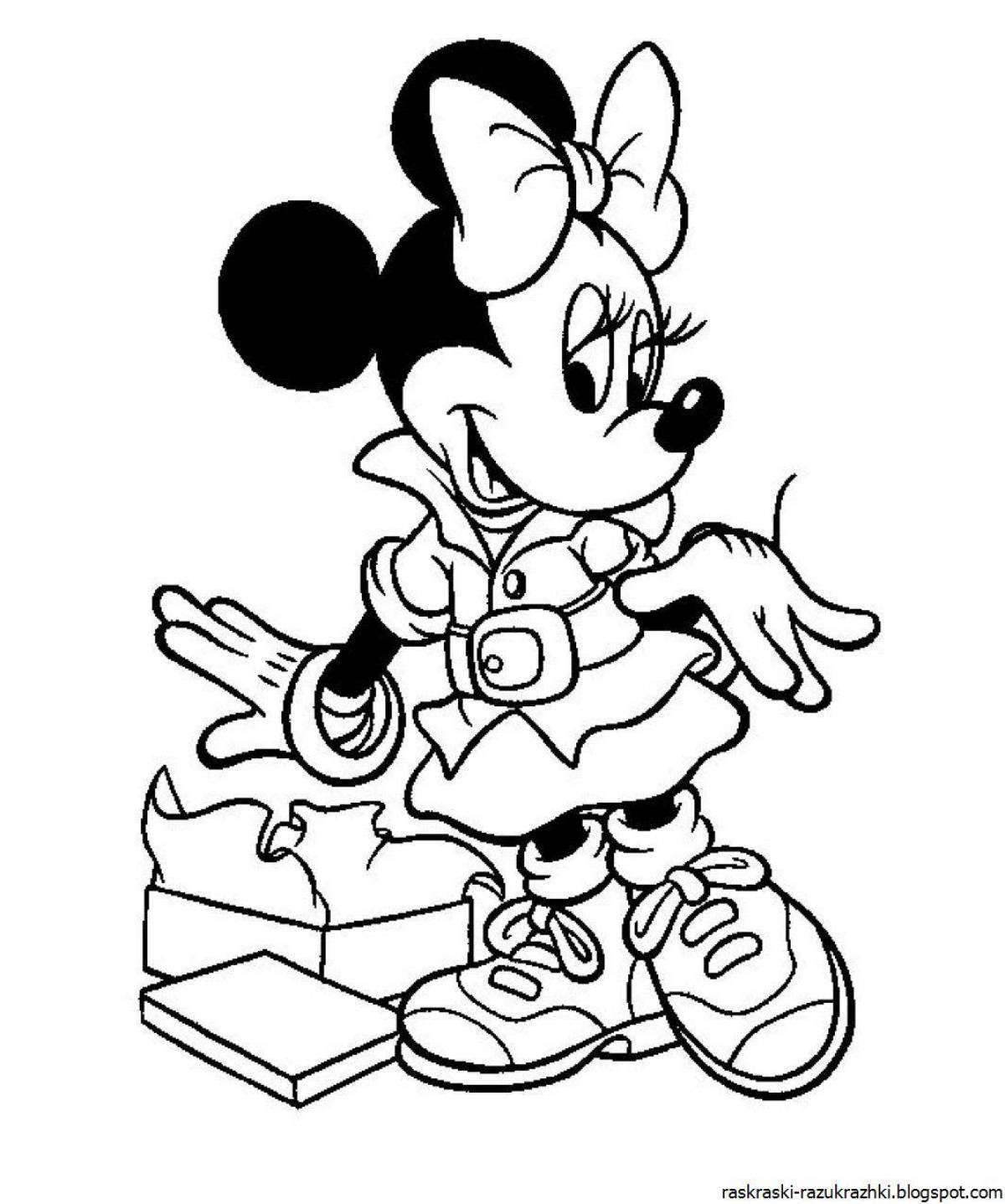 Mickey mouse glitter coloring book for girls