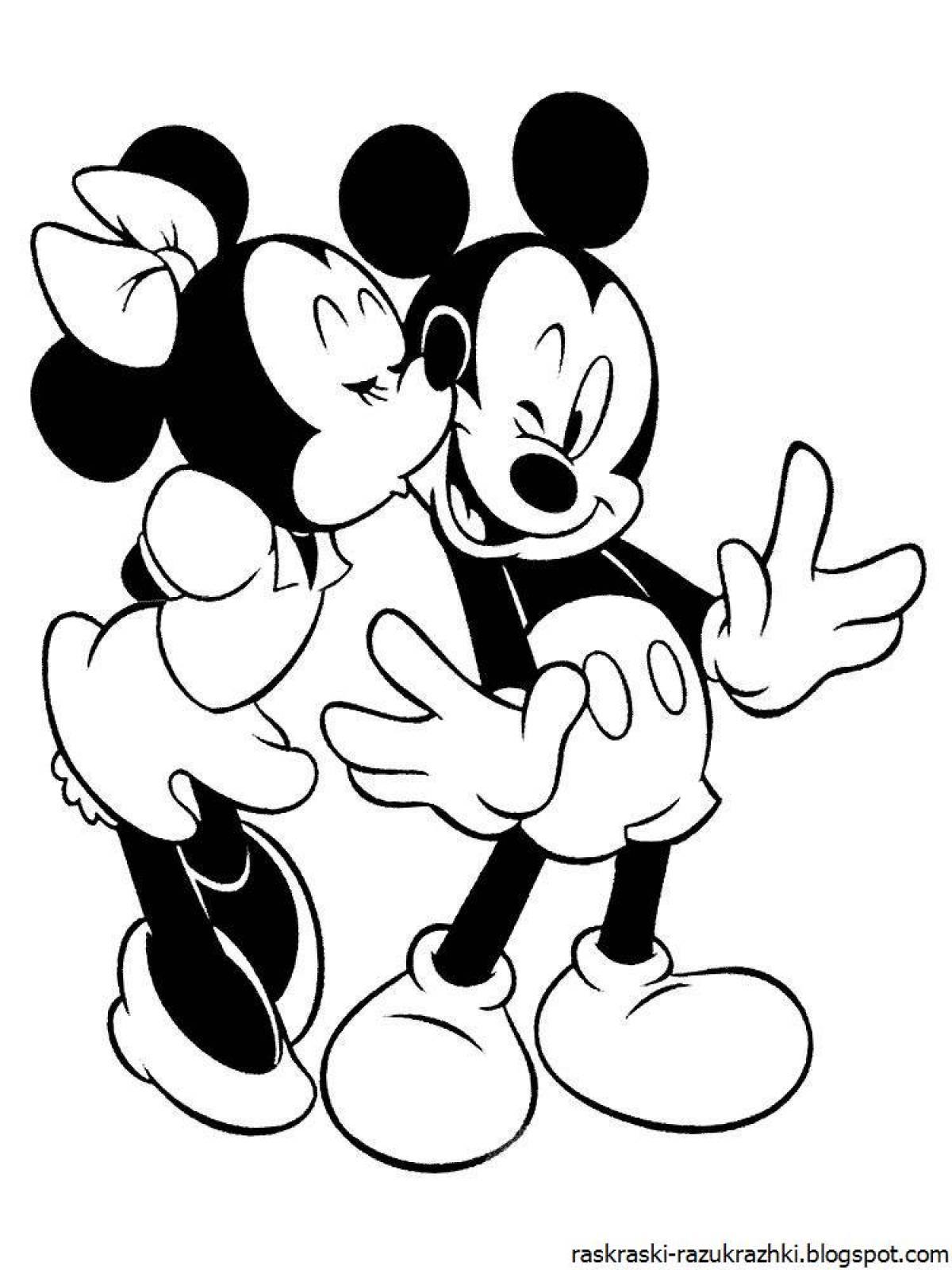 Mickey mouse wild coloring for girls