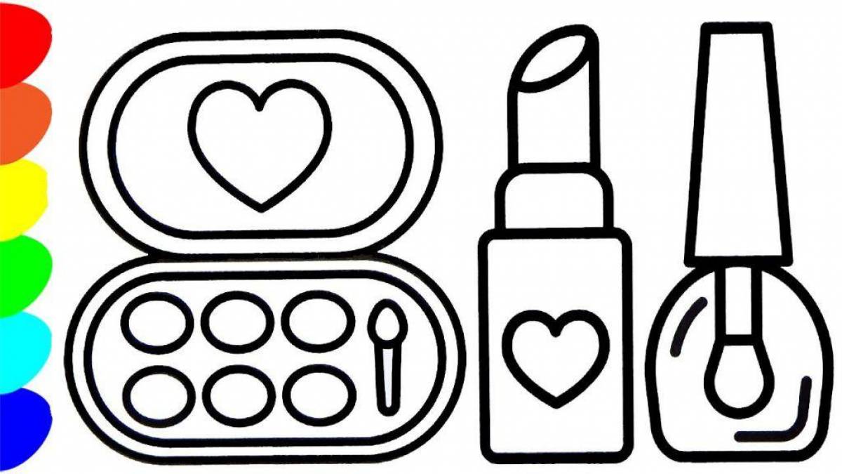 Exquisite lipstick coloring page