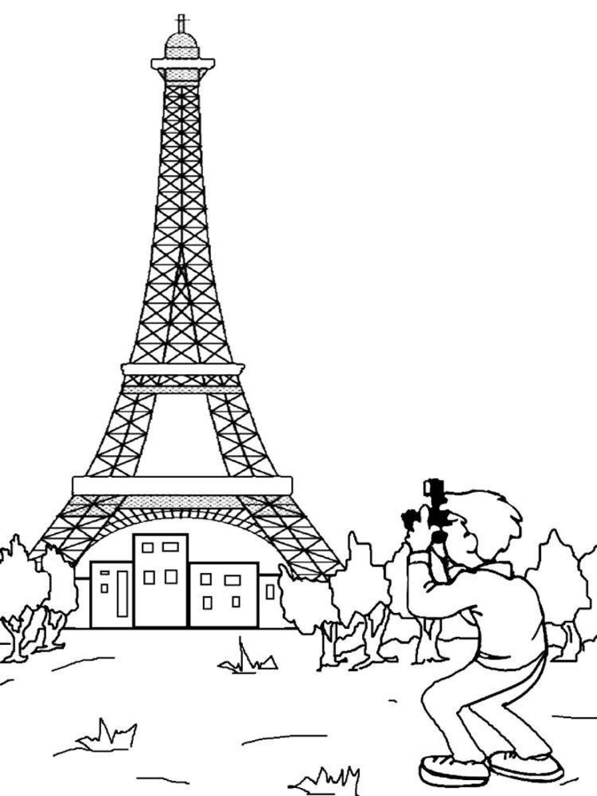 Coloring eiffel tower