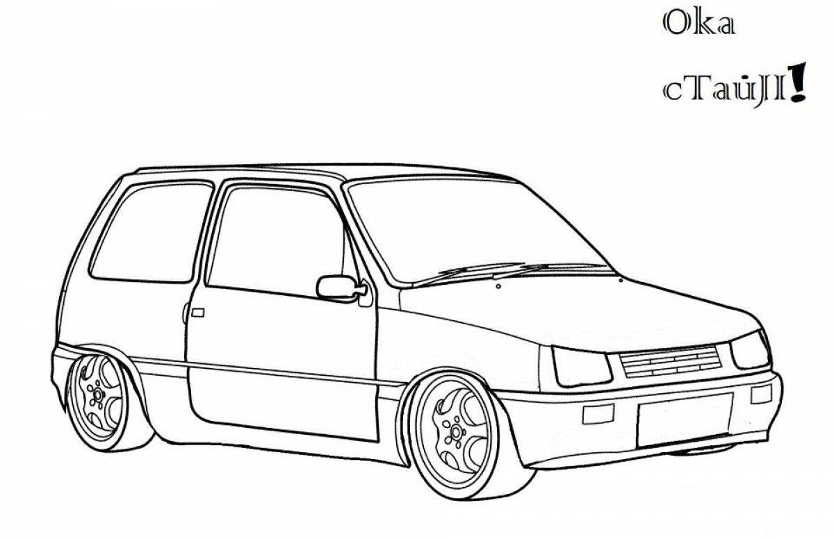Color-luxurious vaz 2114 coloring page