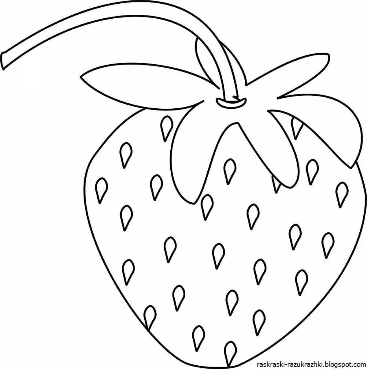 Animated strawberry coloring book for kids