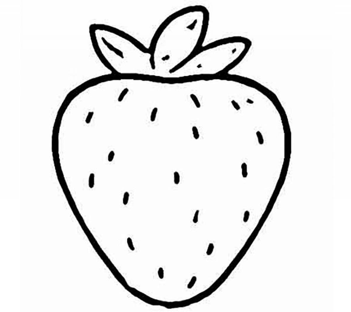 Glorious strawberry coloring book for kids