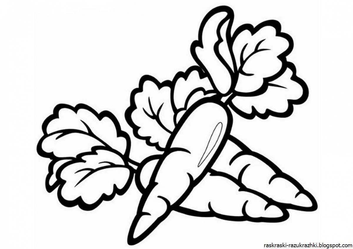 Colorful carrot coloring book for 11th graders