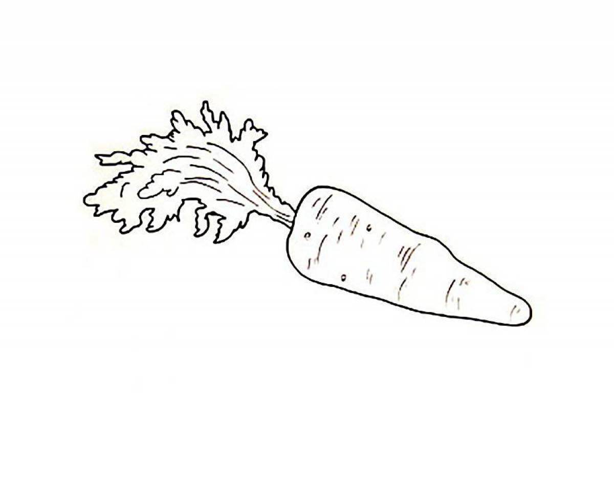 Морковка картинка для детей раскраска