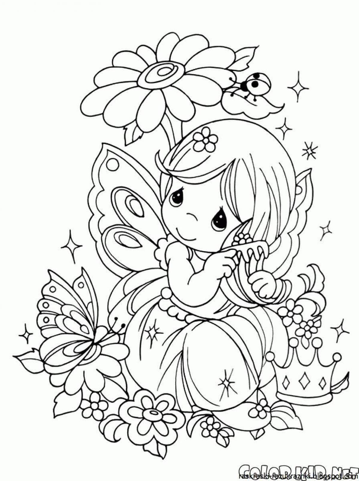 Delightful coloring for girls