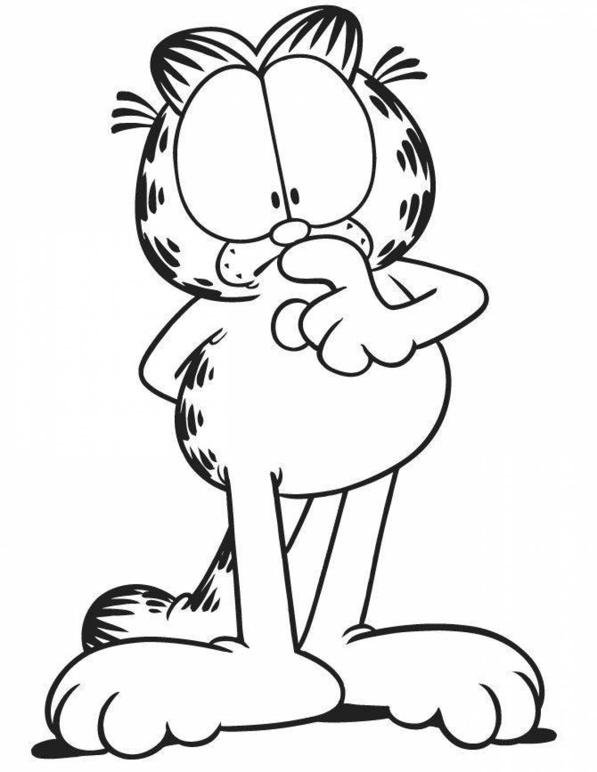 Garfield animated coloring page