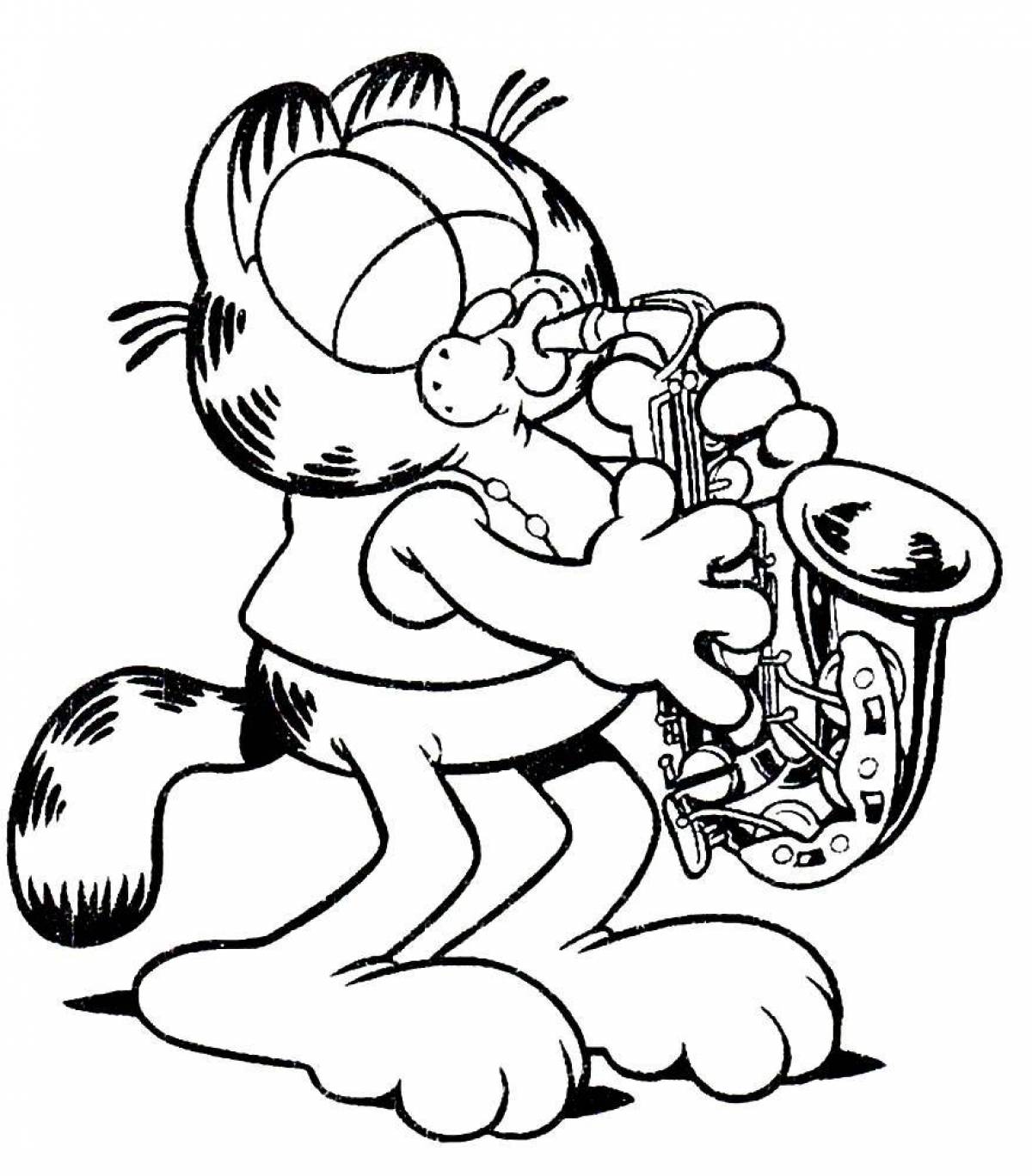 Gorgeous garfield coloring page