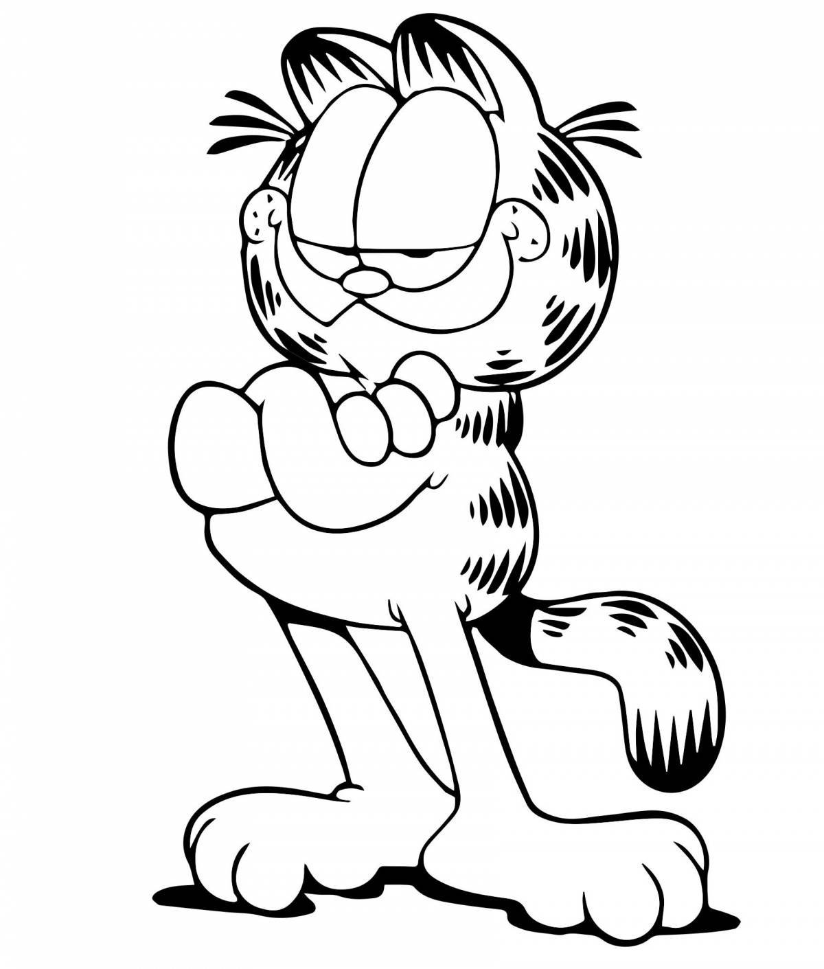 Glitter Garfield coloring page