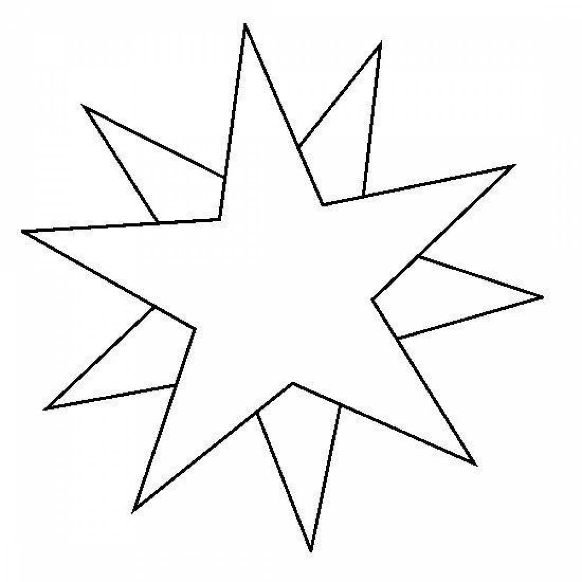 Awesome star coloring page