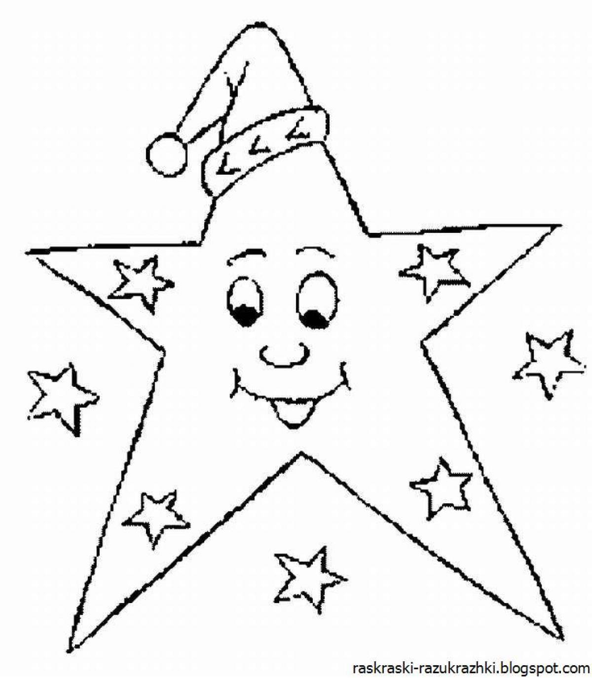 Glamorous star coloring page