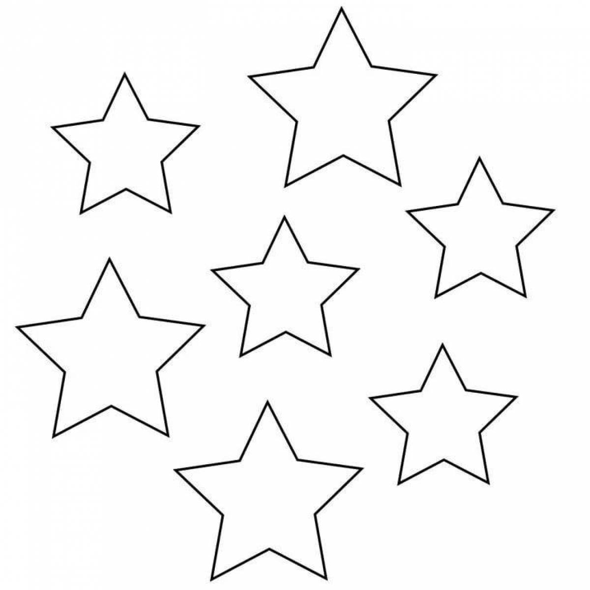 Очаровательная страница раскраски со звездами