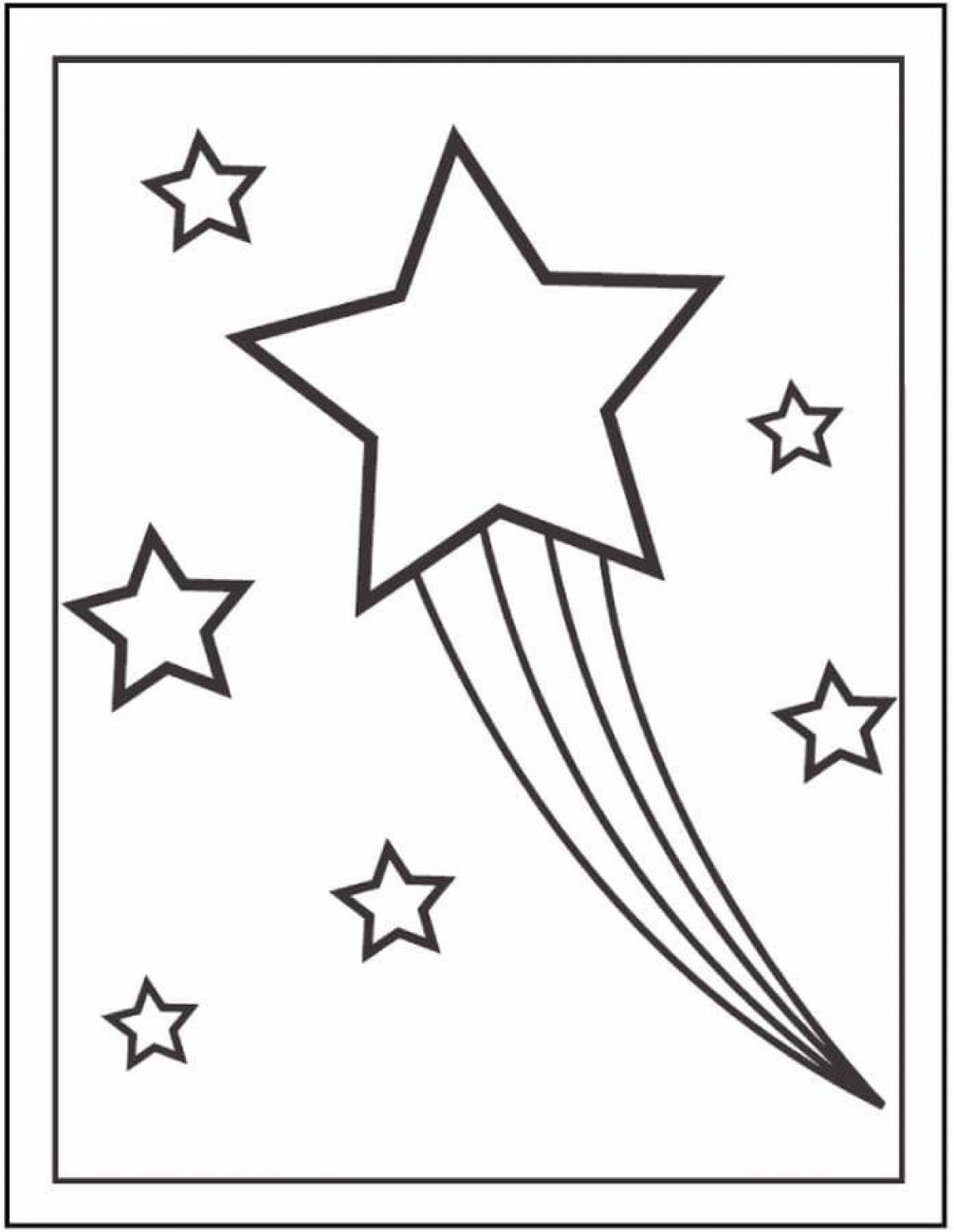 Exquisite star coloring page