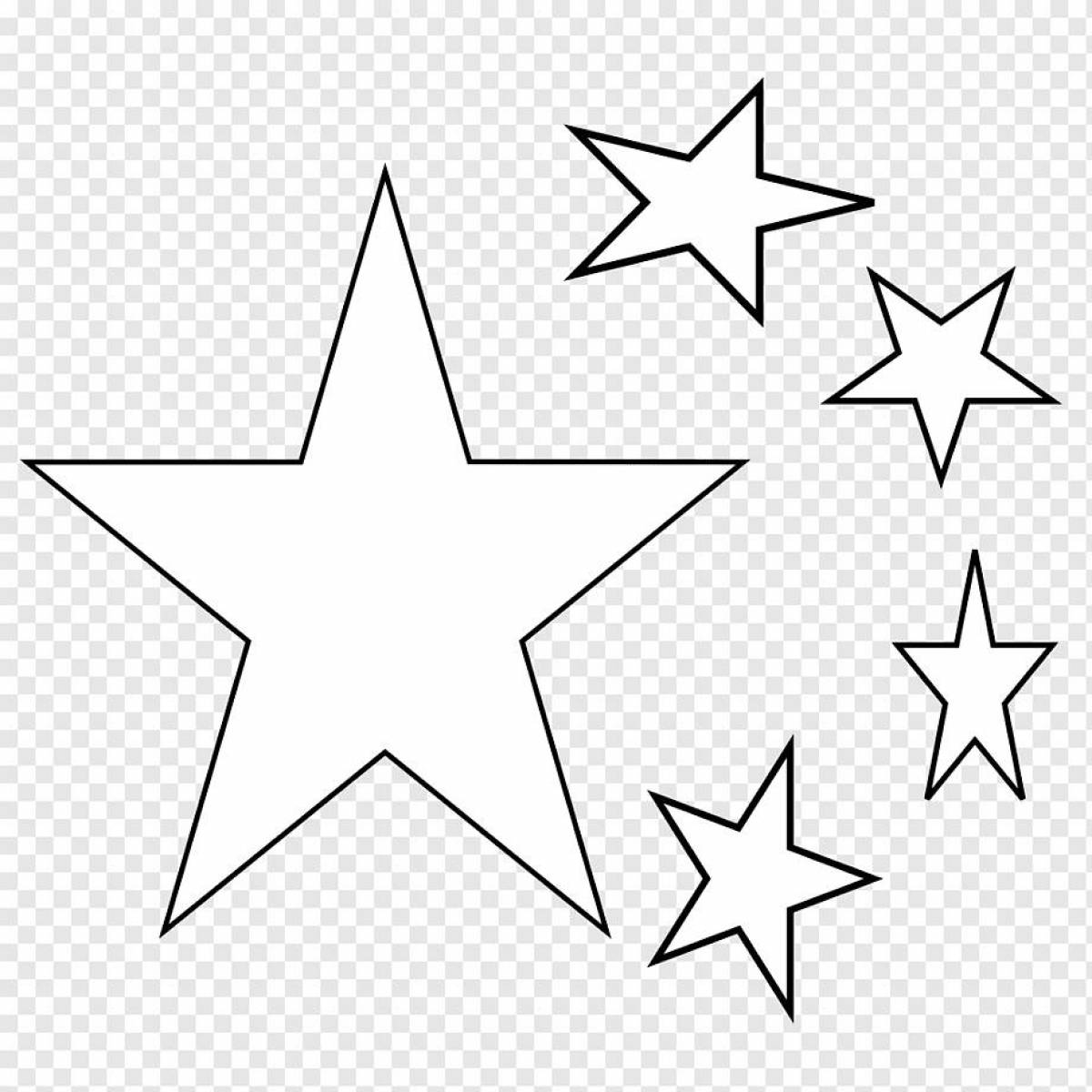 Elegant star pattern coloring page