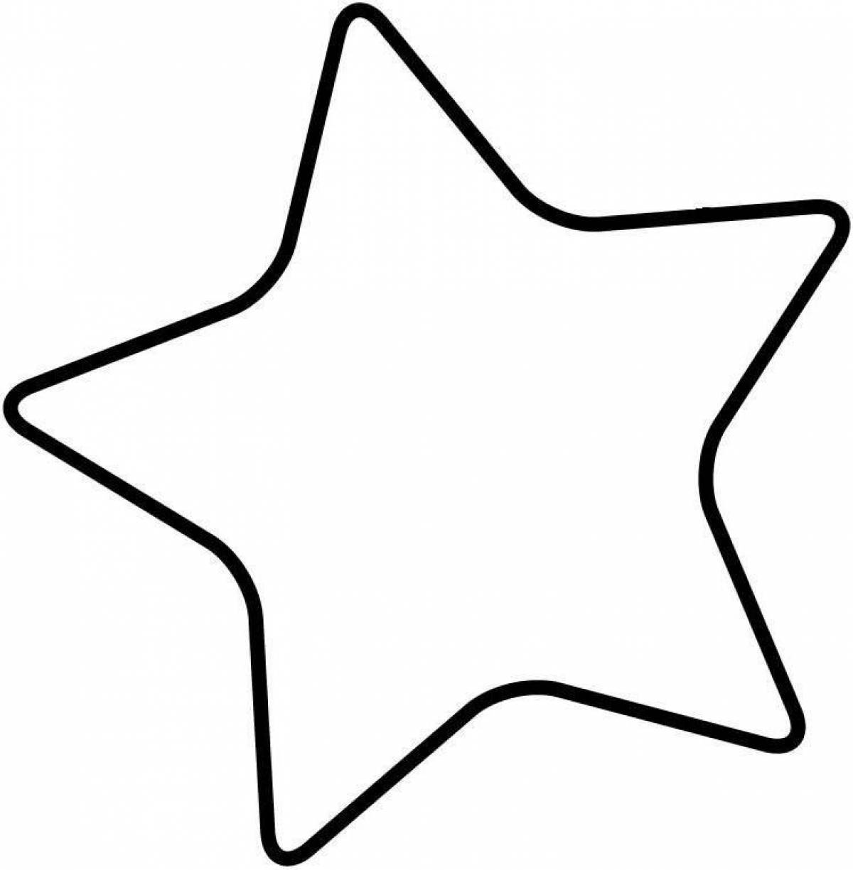 Playful star coloring page