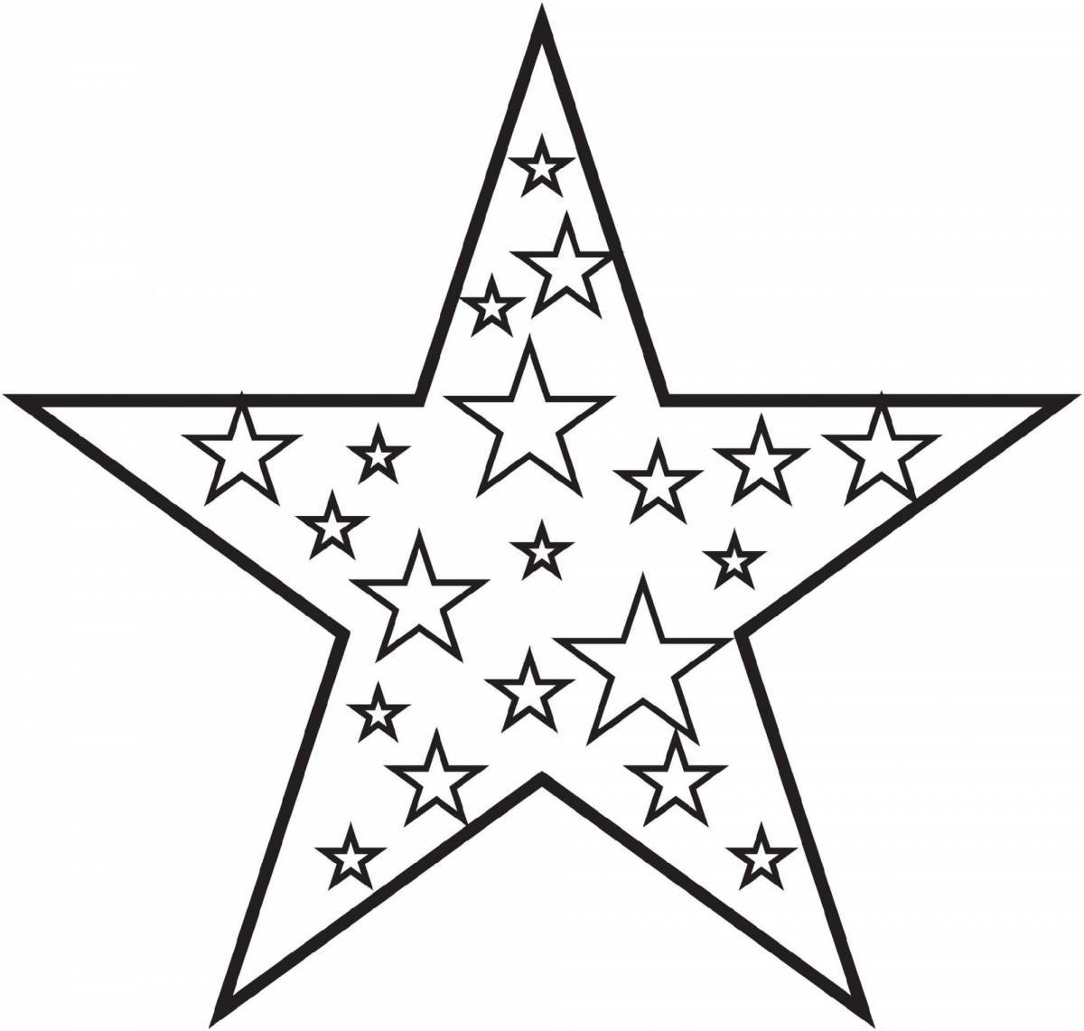 Coloring page funny star pattern