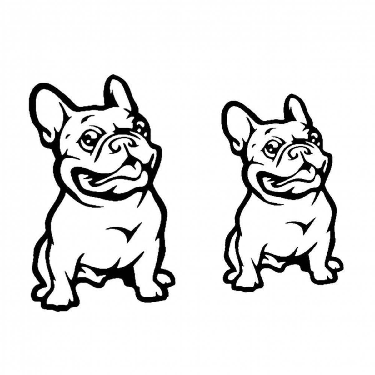 Coloring page adorable french bulldog