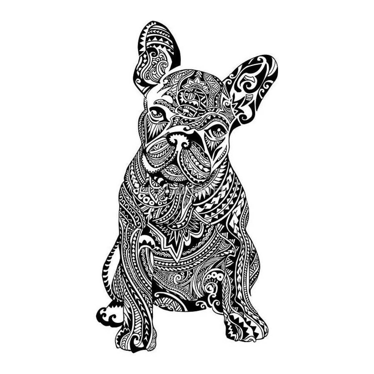 Adorable French Bulldog Coloring Page