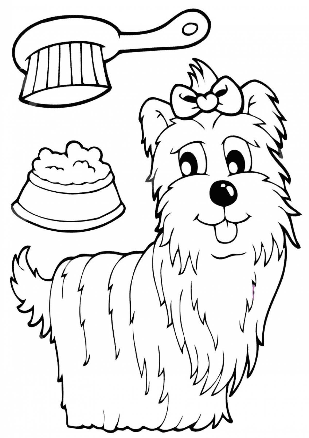 Colouring irresistible yorkshire terrier