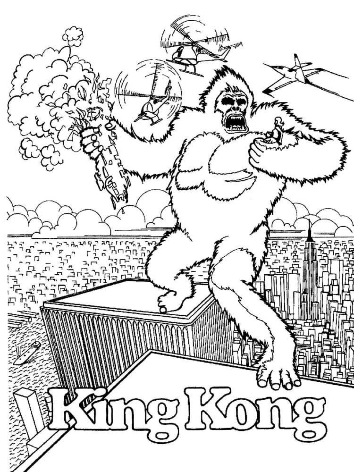 Amazing king kong coloring book
