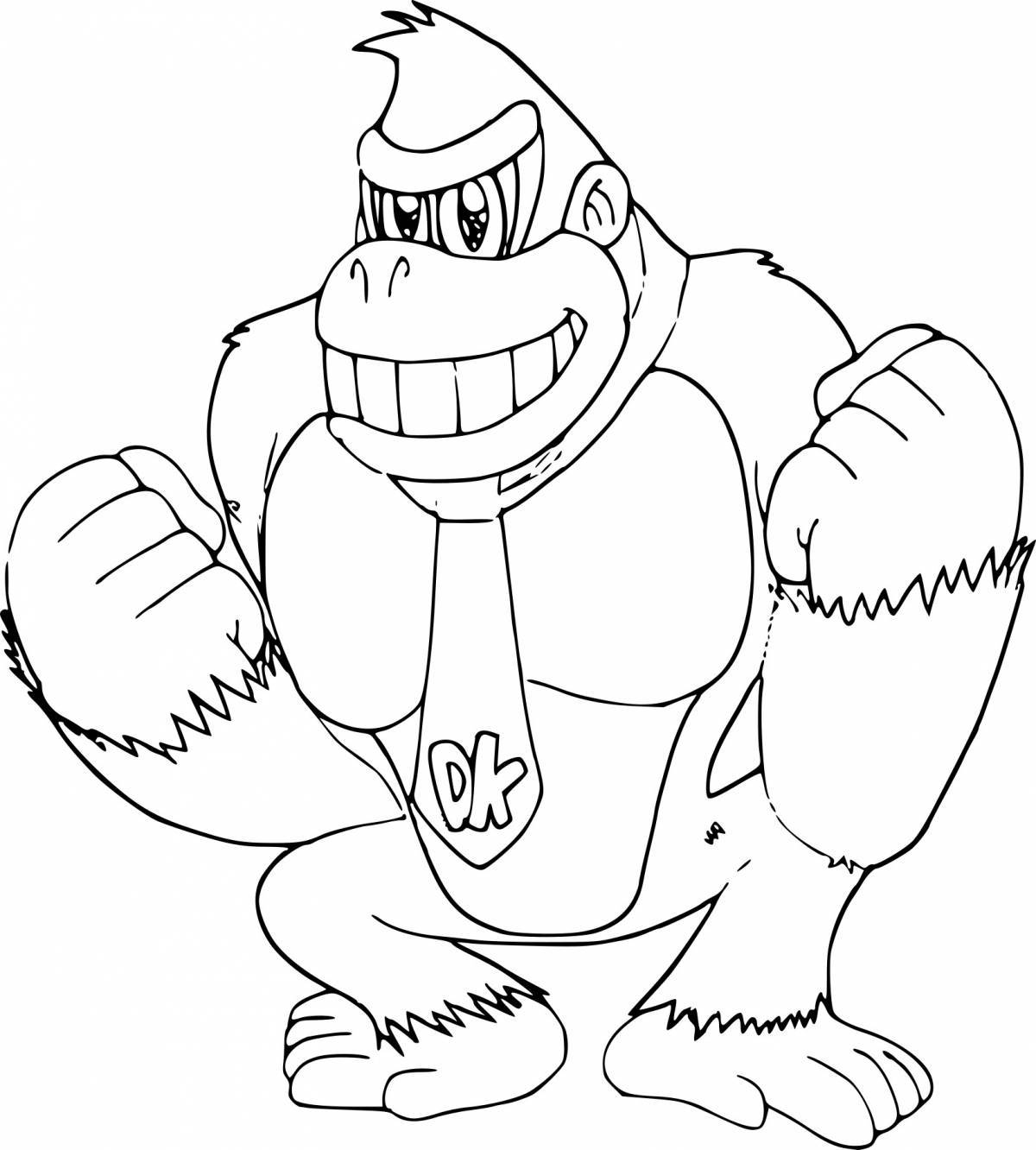 Courageous King Kong coloring page