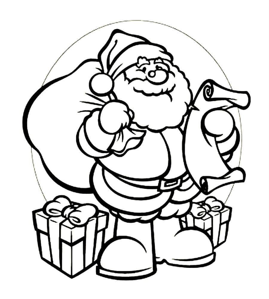 Rampant Santa Claus coloring page
