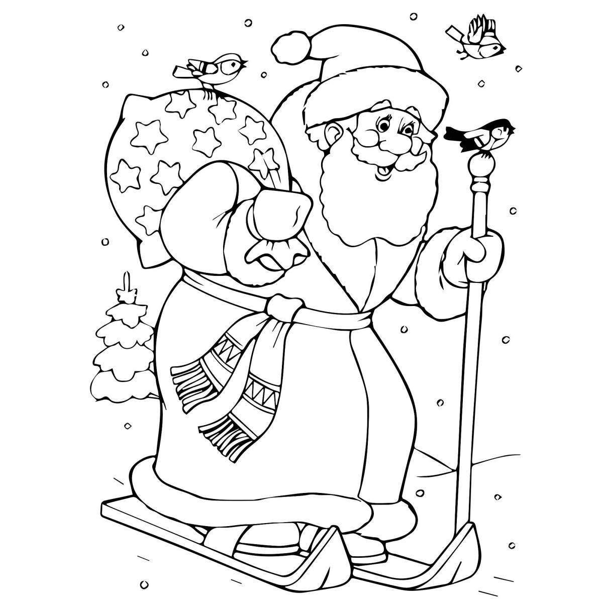 Дед мороз рисунок #6