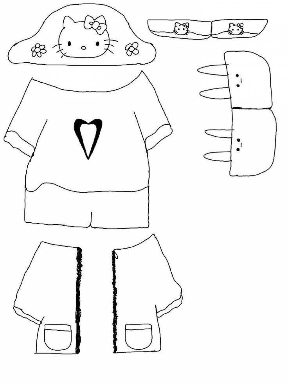 Lalafanfan coloring book with colorblocked clothes