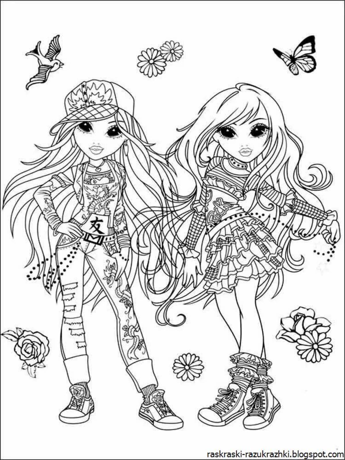Fancy coloring for girls 10 years old