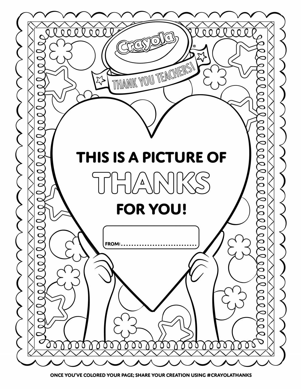 Thank you holiday coloring page