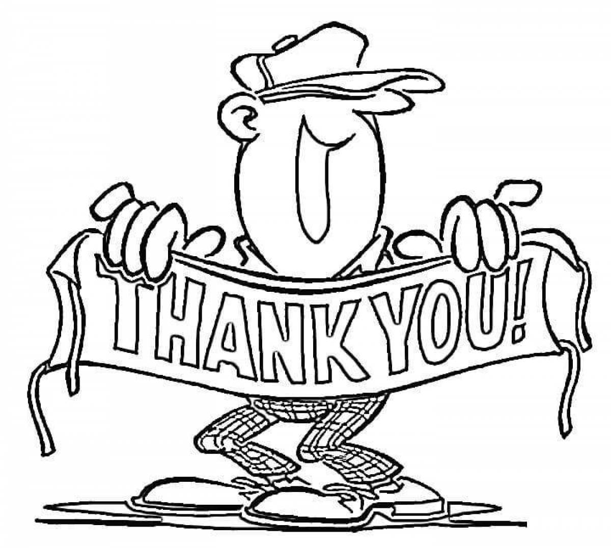 Color-fantastic thank you coloring page