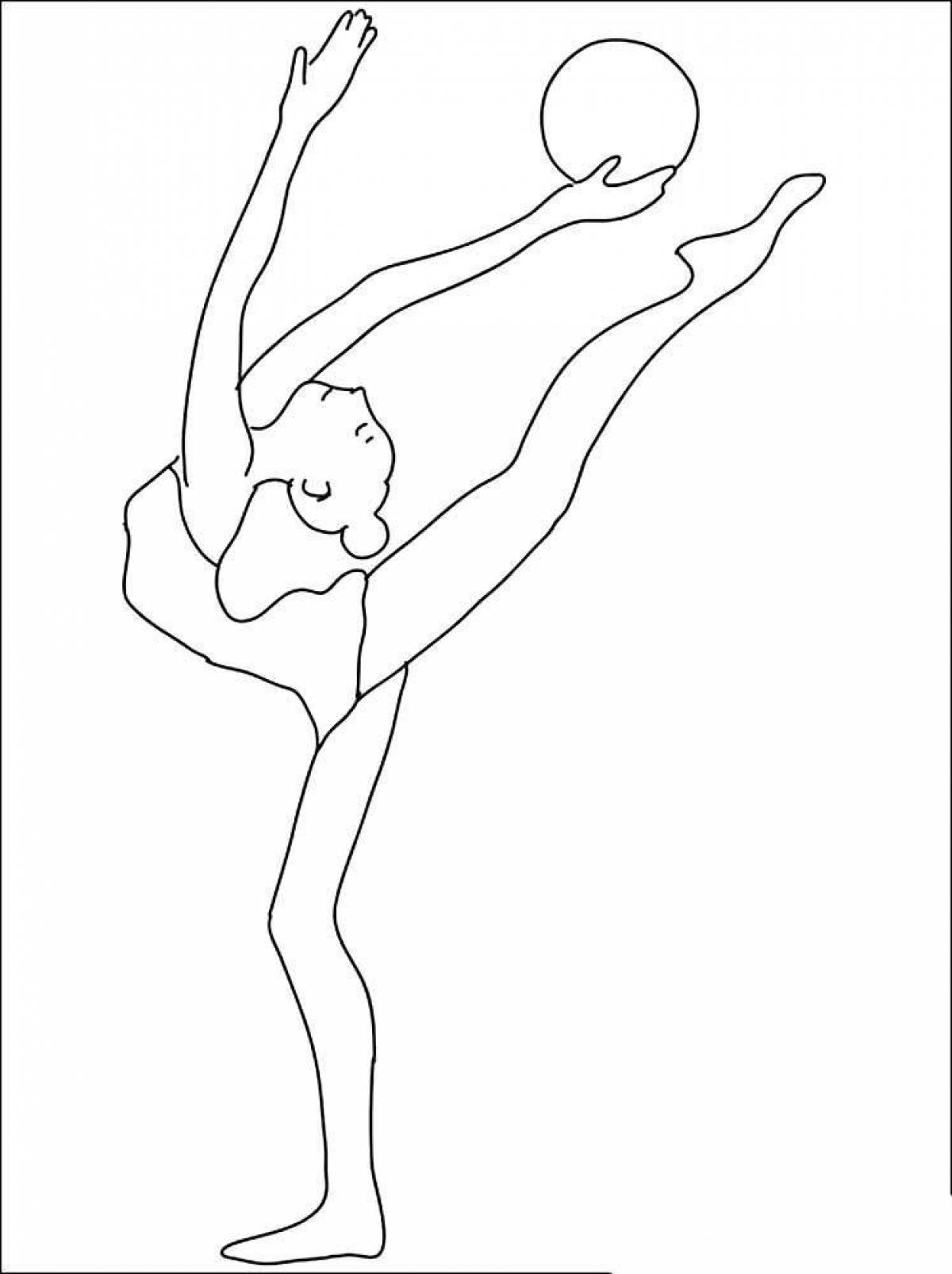 Exquisite gymnastics coloring book