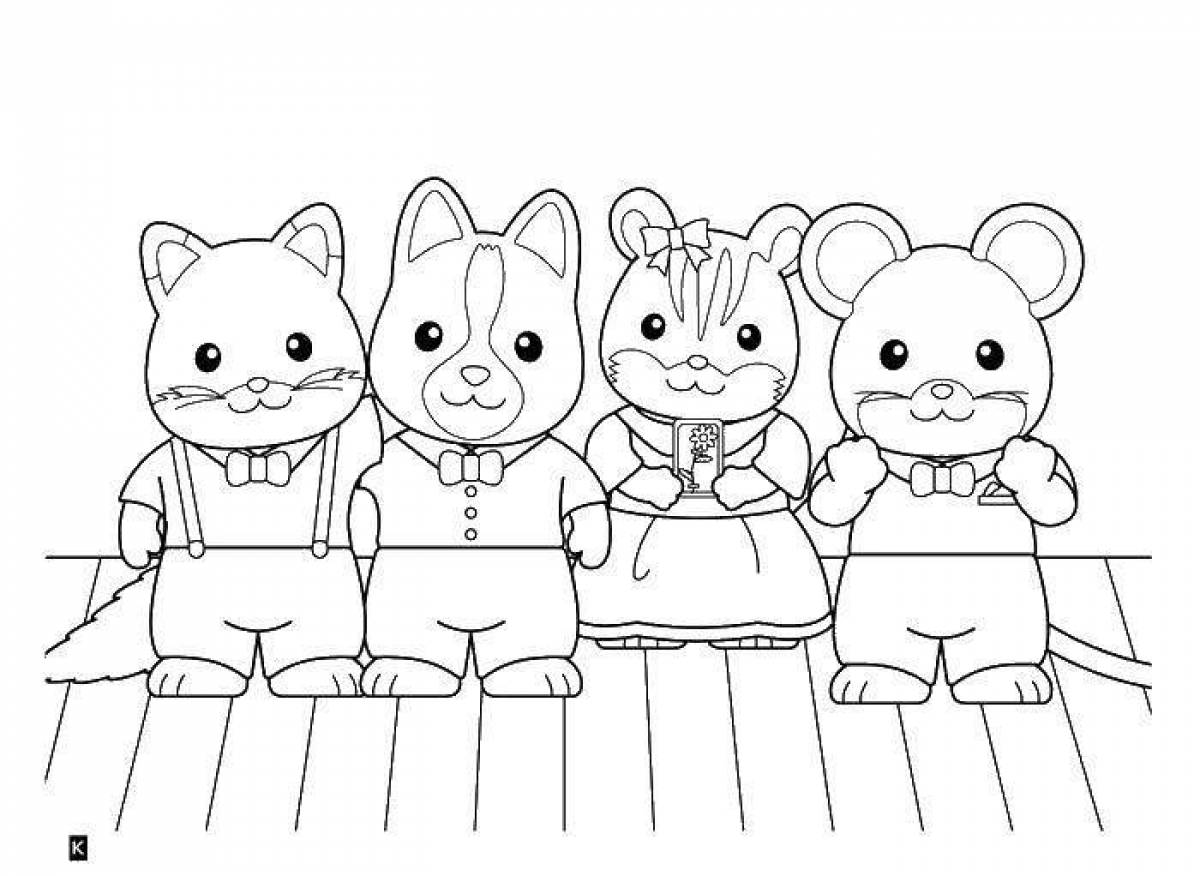 Edge of adorable babies coloring page