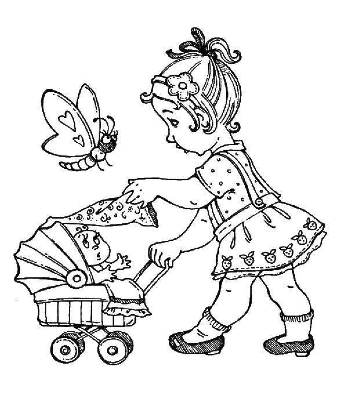 The edge of the charming babys coloring page