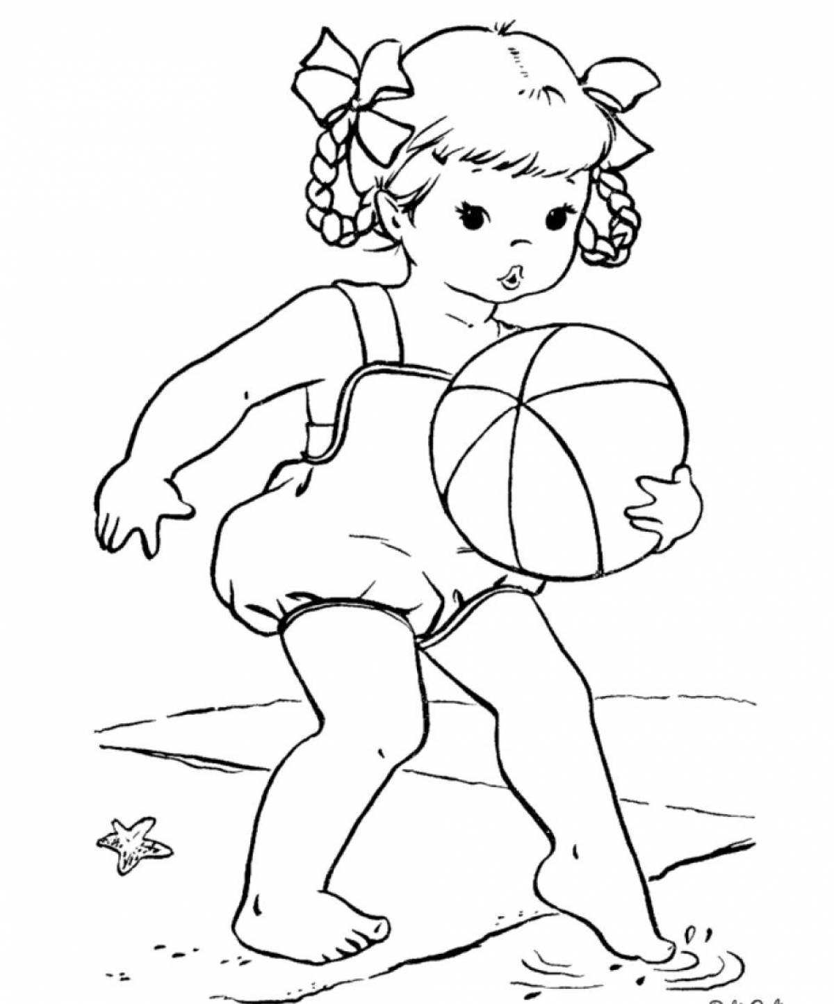 The edge of the joyous babys coloring page
